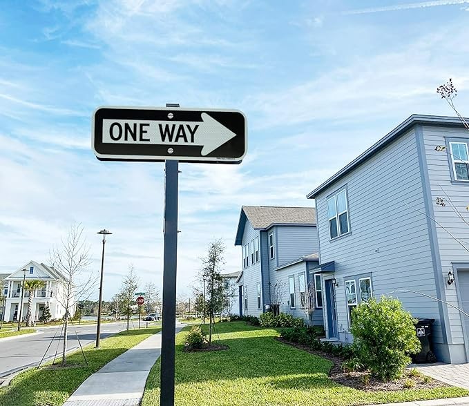 Reflective Rust Free Aluminum One Way Sign