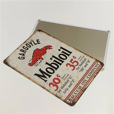Vintage Mobil Oil retro garažni dekor